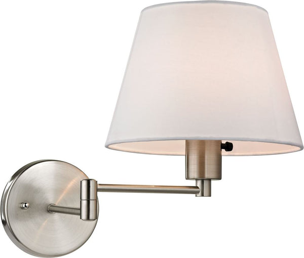 Avenal 1 Light Swingarm Sconce In Brushed Nickel