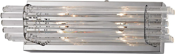 Quebec 2 Light Crystal Vanity In Chrome
