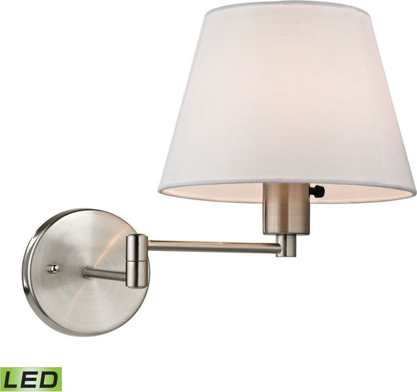 Avenal 1 Light Led Swingarm Sconce In Brushed Nickel