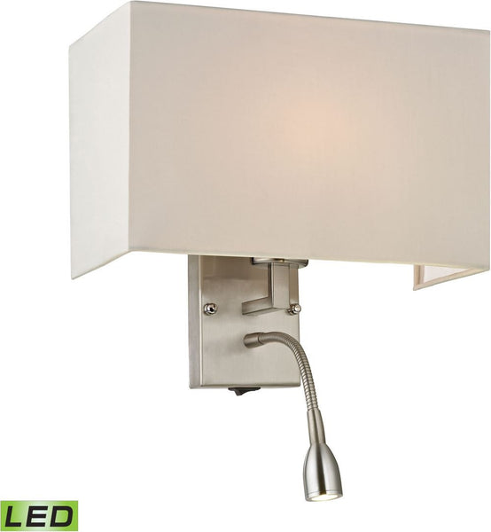 Sconces 2 Light Led Wall Sconce In Brushed Nickel