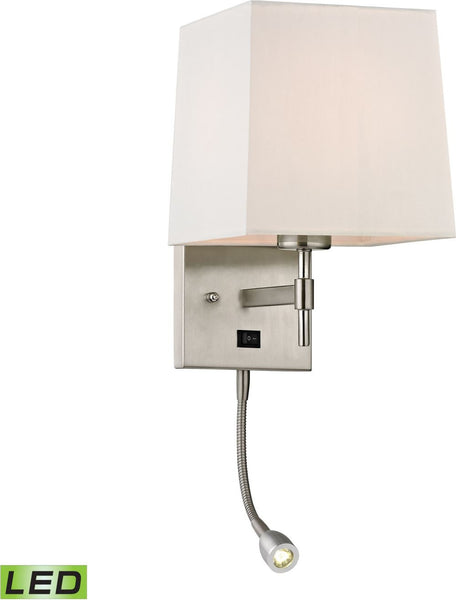 Sconces 2 Light Led Wall Sconce In Brushed Nickel