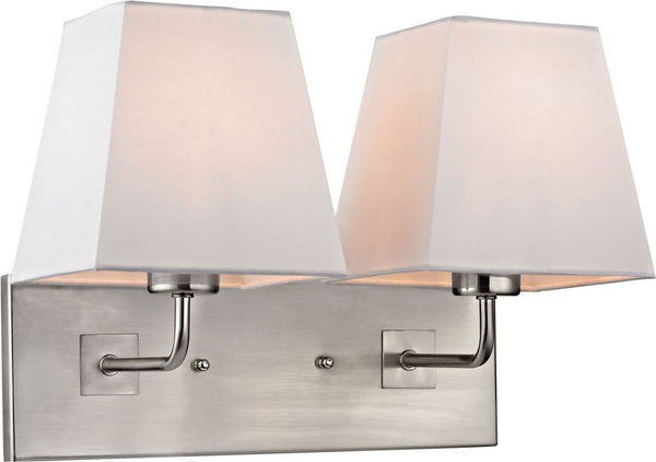 Beverly 2 Light Wall Sconce In Brushed Nickel