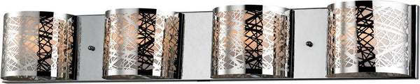 Ventor 4 Light Vanity In Polished Chrome and Etched Stainless Steel