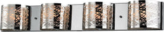 Ventor 4 Light Vanity In Polished Chrome and Etched Stainless Steel