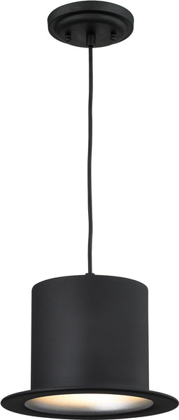 Chapeau 1 Light Pendant In Matte Black