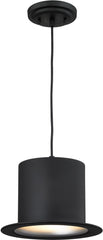 Chapeau 1 Light Pendant In Matte Black