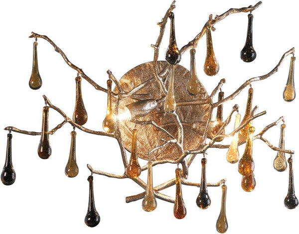 Bijou 2 Light Wall Sconce In Silver Leaf