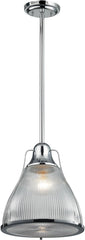 Halophane 1 Light Pendant In Polished Chrome