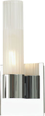 Regato Uno 1 Light Sconce In Chrome With Clear and Frosted Glass