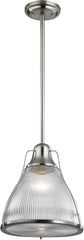 Halophane 1 Light Pendant In Brushed Nickel