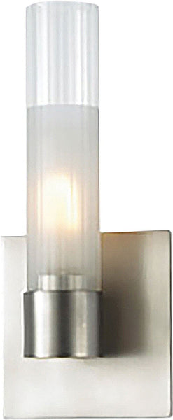 Regato Uno 1 Light Sconce In Satin Nickel With Clear and Frosted Glass