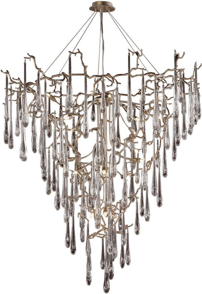 Veubronce 19 Light Chandelier In Tahla Bronze and Clear Crystal