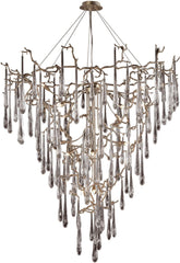 Veubronce 19 Light Chandelier In Tahla Bronze and Clear Crystal