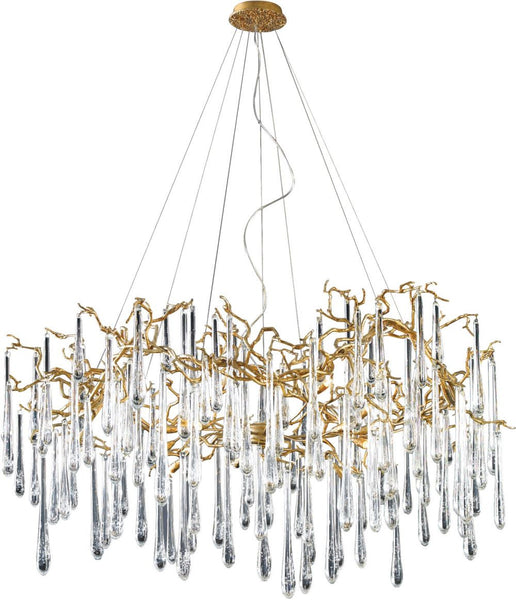 Veubronce 15 Light Chandelier In Gold Leaf