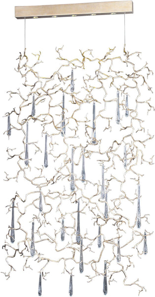 Veubronce 5 Light Chandelier In Silver Leaf