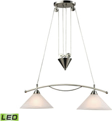 Elysburg 2 Light Led Island In Satin Nickel