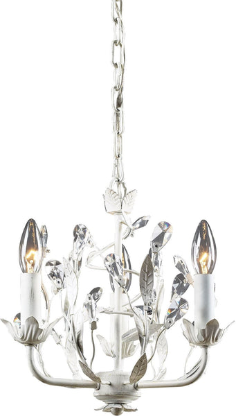 Circeo 3 Light Chandelier In Antique White