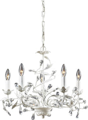 Circeo 5 Light Chandelier In Antique White