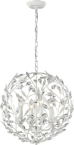 Circeo 4 Light Pendant In Antique White