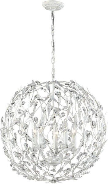 Circeo 5 Light Pendant In Antique White