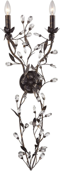 Circeo 2 Light Wall Sconce In Deep Rust