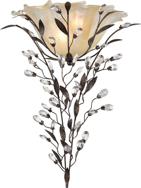 Circeo 2 Light Wall Sconce In Deep Rust