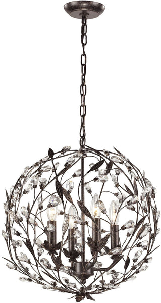 Circeo 4 Light Pendant In Deep Rust