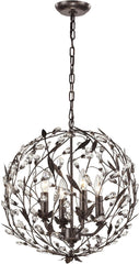Circeo 4 Light Pendant In Deep Rust
