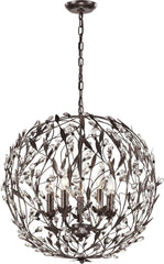 Circeo 5 Light Pendant In Deep Rust