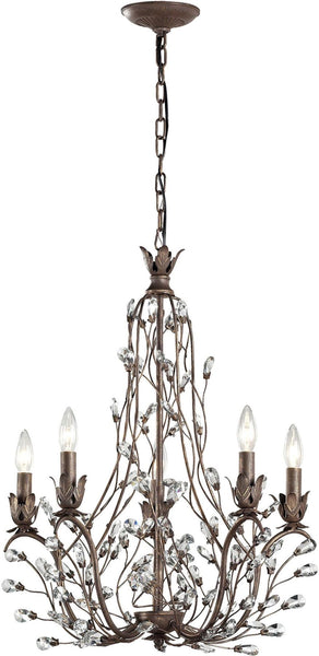 Sagemore 5 Light Chandelier In Bronze Rust