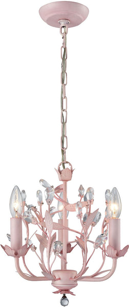 Circeo 3 Light Chandelier In Light Pink