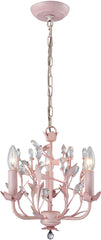 Circeo 3 Light Chandelier In Light Pink