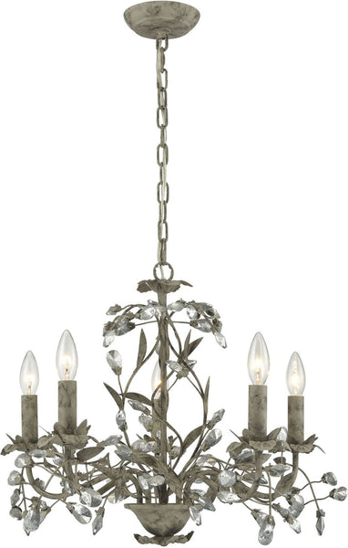 Circeo 5 Light Chandelier In Marble Gray