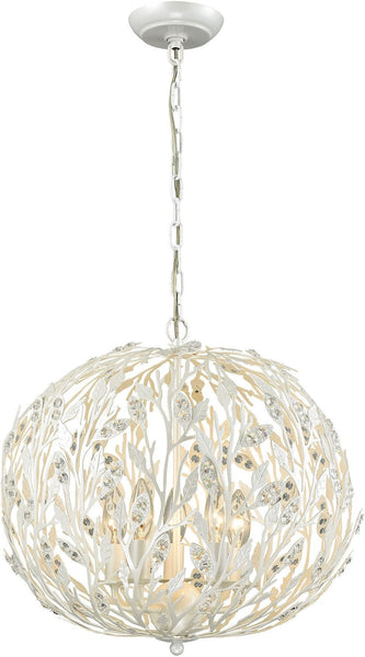 Trella 5 Light Chandelier In Pearl White