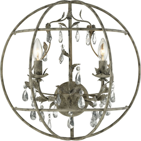 Bridget 2 Light Wall Sconce In Marble Gray