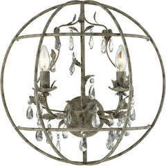 Bridget 2 Light Wall Sconce In Marble Gray
