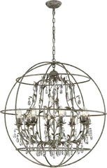 Bridget 8 Light Chandelier In Marble Gray