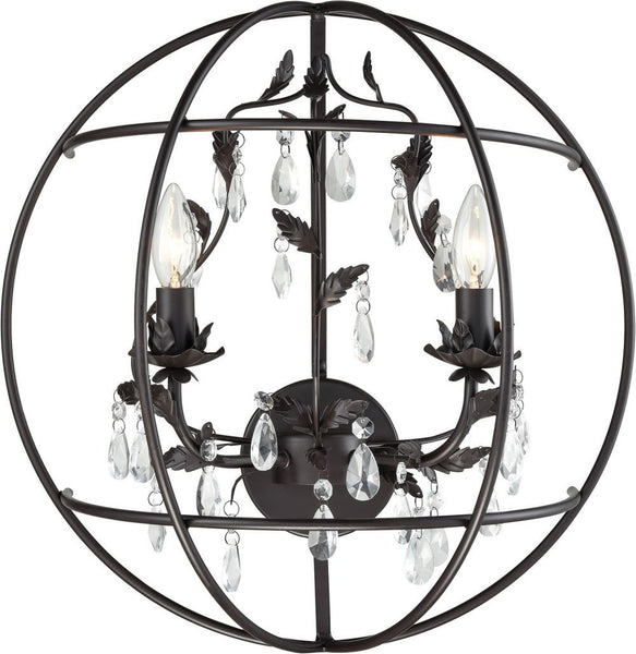 Bridget 2 Light Sconce In Oil Rubbed Bronze