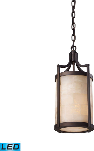 Spanish Mosaic 1 Light Led Pendant In Aged Bronze