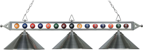 Designer Classics 3 Light Billiard In Satin Nickel