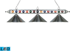 Designer Classics 3 Light Led Billiard In Satin Nickel