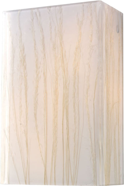 Modern Organics 2 Light Sconce In Polished Chrome and White Sawgrass