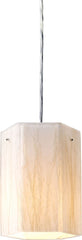Modern Organics 1 Light Pendant In Polished Chrome and White Sawgrass