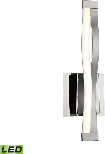 Twist 6 Watt Led Wall Sconce In Aluminum and Chrome
