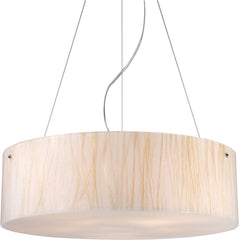 Modern Organics 5 Light Pendant In Polished Chrome and White Sawgrass