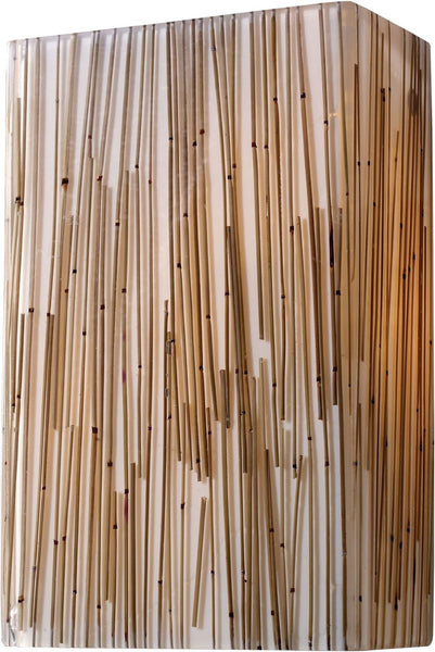Modern Organics 2 Light Sconce In Polished Chrome and Bamboo Stem