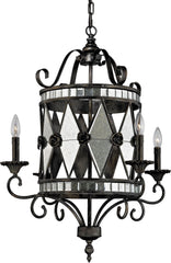 Mariana 4 Light Chandelier In Blackened Silver