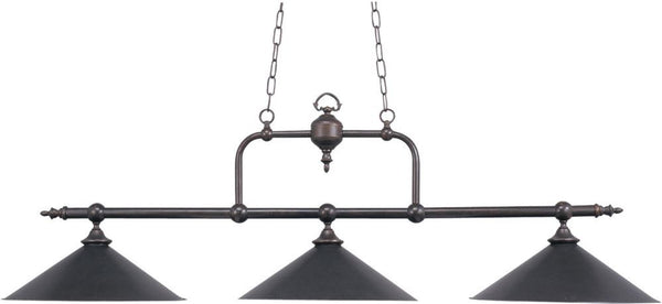 Designer Classics 3 Light Billiard In Tiffany Bronze