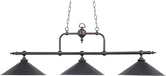 Designer Classics 3 Light Billiard In Tiffany Bronze