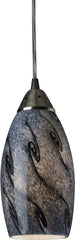 Galaxy 1 Light Pendant In Smoke and Satin Nickel